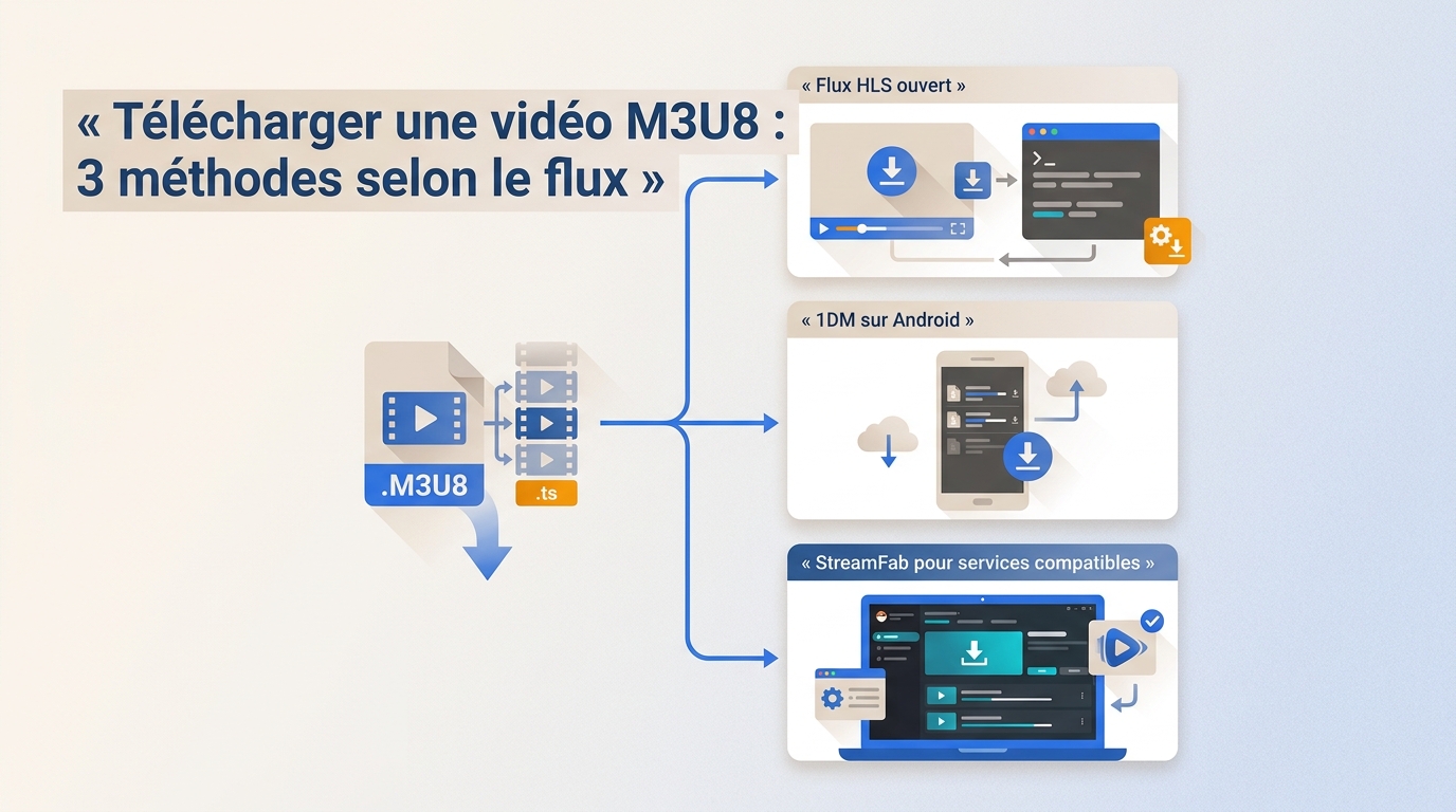 Télécharger une vidéo M3U8 : 3 méthodes selon le flux