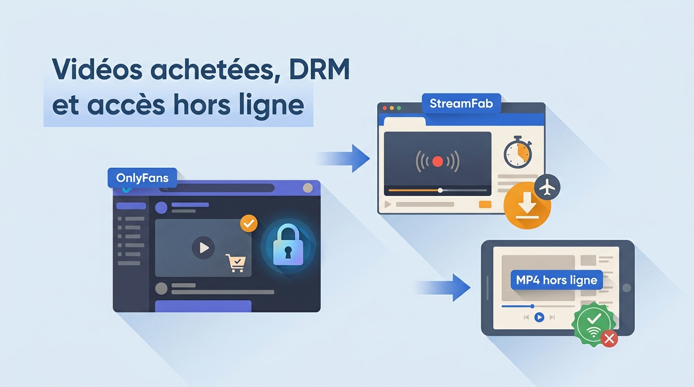 Vidéo OnlyFans achetée : DRM et accès hors ligne en 2026